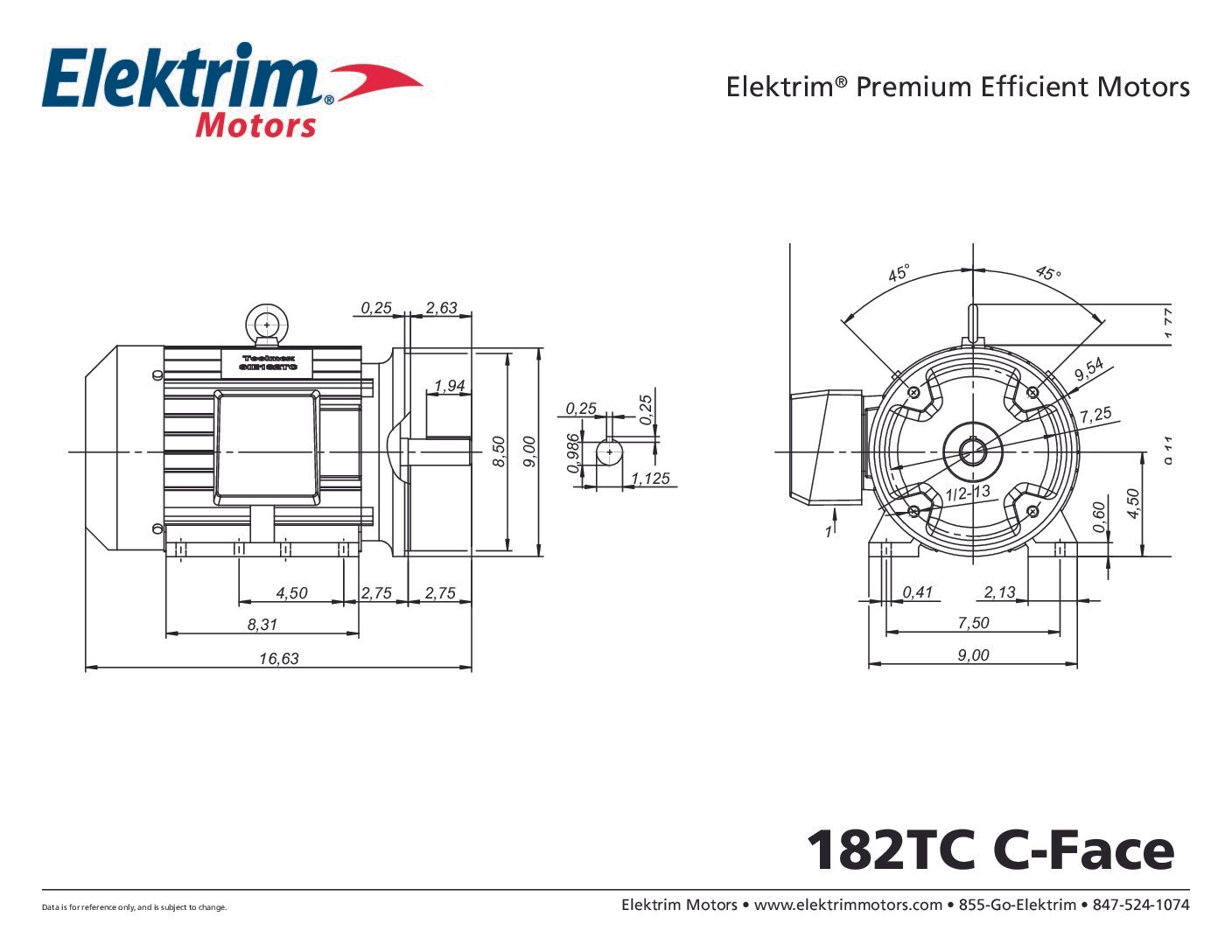 22C-FLA-180 C FLANGE KIT 182TC / 184TC