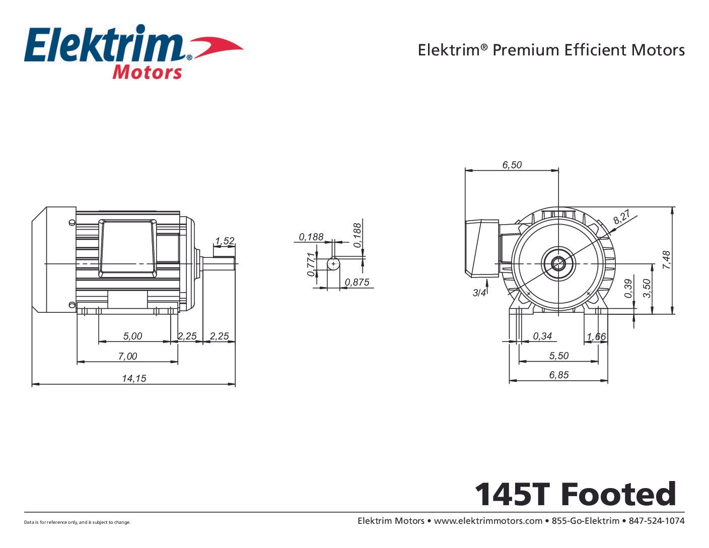 20NFM-3-2-18 ELEKTRIM 2HP 1745 RPM FR# 145T