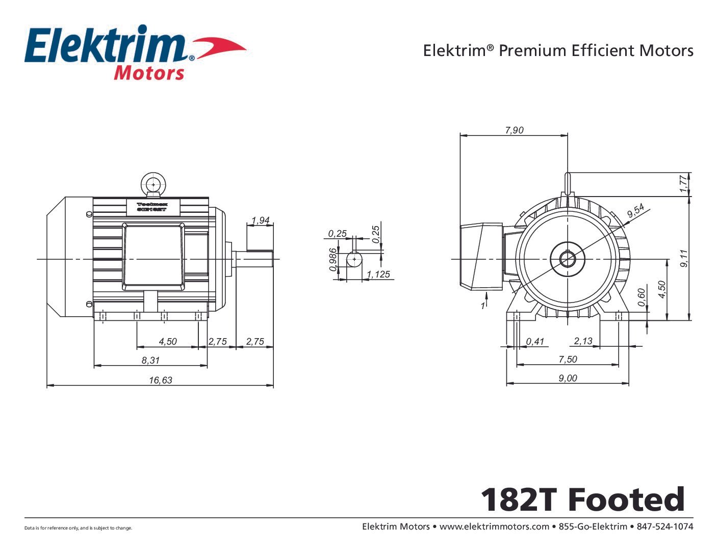 20NFM-3-3-18 ELEKTRIM 3HP 1,775 RPM FR# 182T