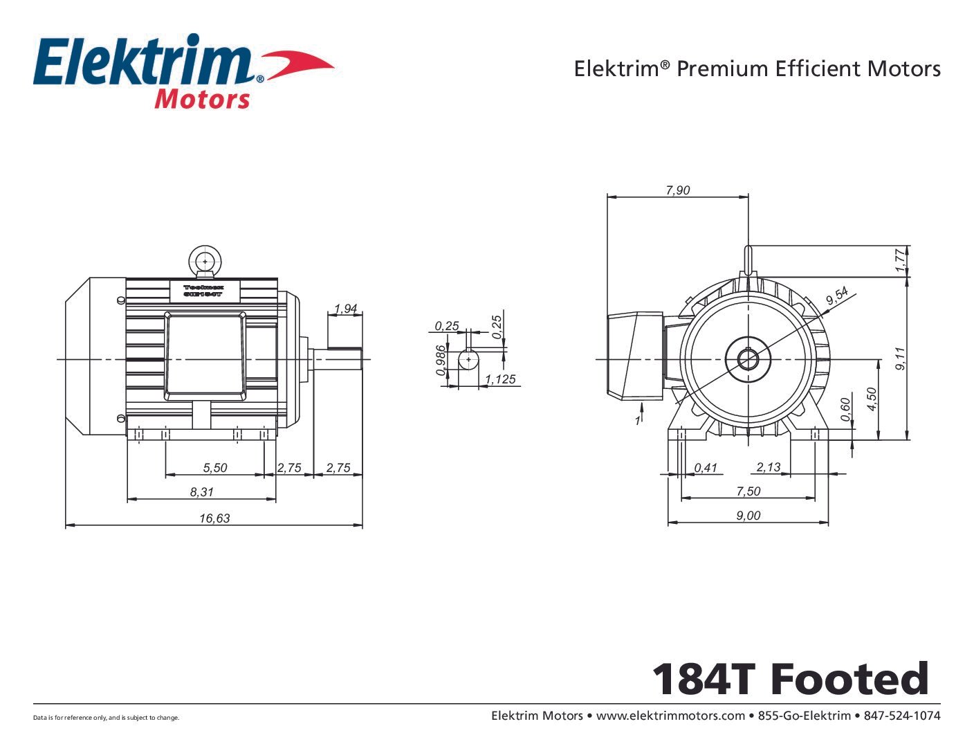 20NFM-3-5-18 ELEKTRIM 5HP 1,770 RPM FR# 184T