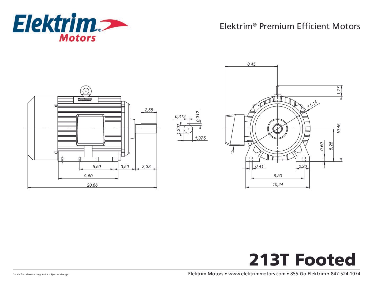 20NFM-3-7.5-18 ELEKTRIM 7.5HP 1765 RPM FR# 213T