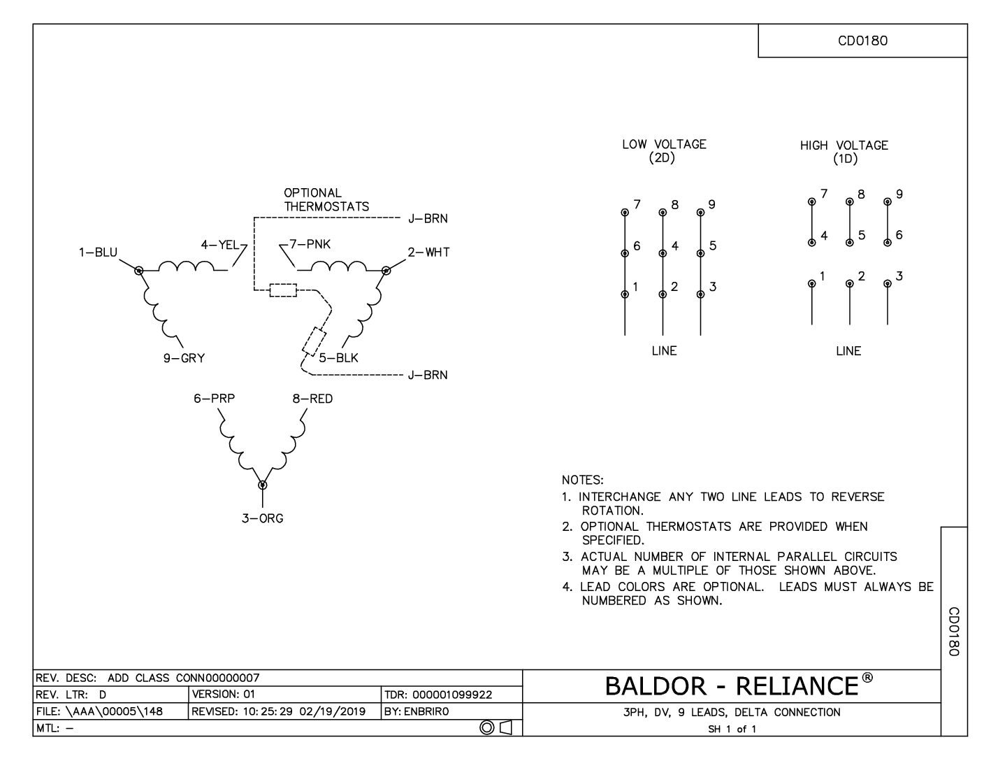 EM2513T BALDOR 15HP 1765 RPM FR# 254T 230/460 VAC
